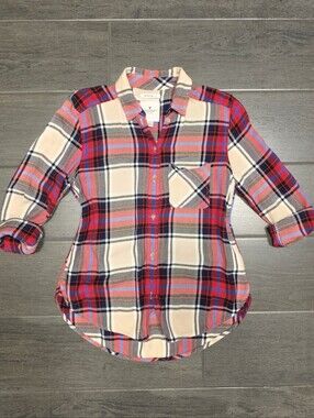 AMERICAN EAGLE Plaid Boyfriend Fit Flannel Button Down Shirt - NWOT